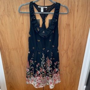 American Rag Black Floral Midi Dress